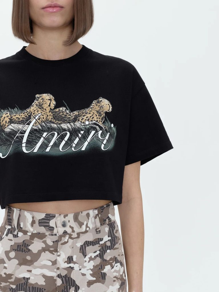 CHEETAH CROPPED TEE SHIRTS